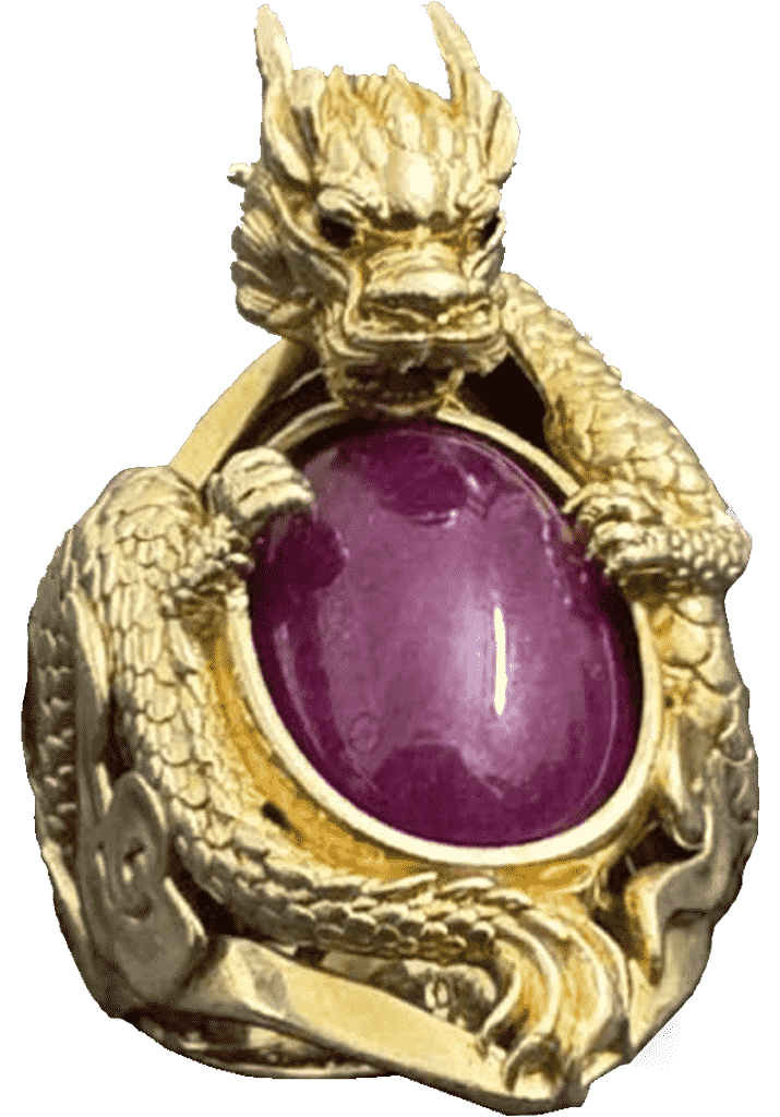 Nhẫn Rồng Vàng Ruby Huyết Bồ Câu